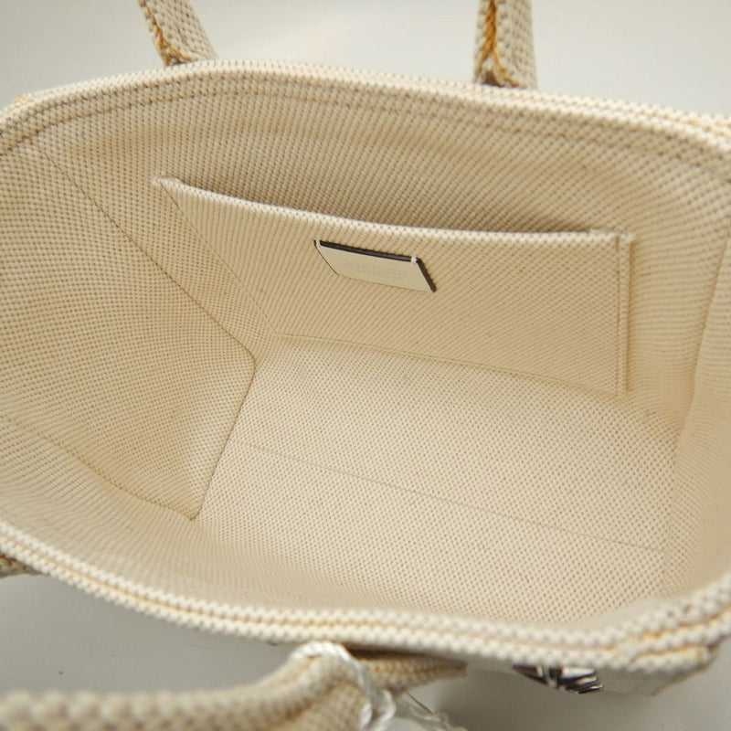 Jimmy Choo Gold Silver Canvas Handbag (Pre-Owned)