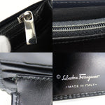 Salvatore Ferragamo Black Leather Coin Purse/Coin Case (Pre-Owned)