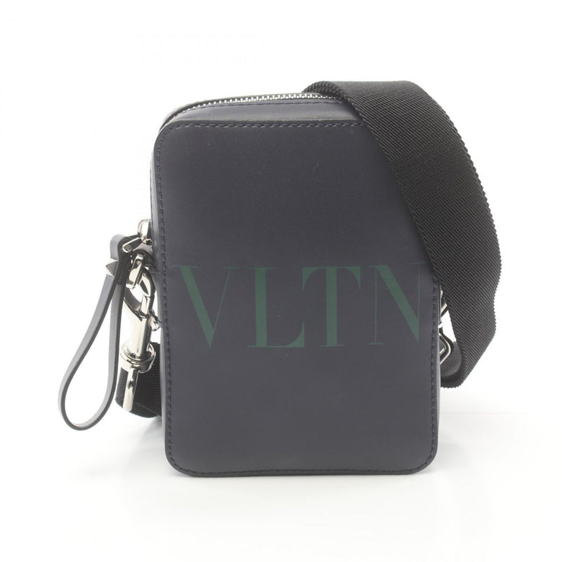 Valentino Garavani Green Navy Leather Shoulder Bag (Pre-Owned)