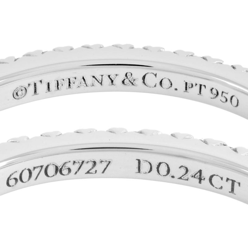 Tiffany Platinum Platinum 950 Band Ring (Pre-Owned)