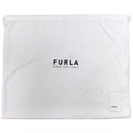 Furla Beige Black Canvas Leather Tote Bag (Pre-Owned)