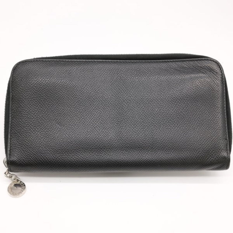 Bvlgari Black Leather Long Wallet (Bi-Fold) (Pre-Owned)