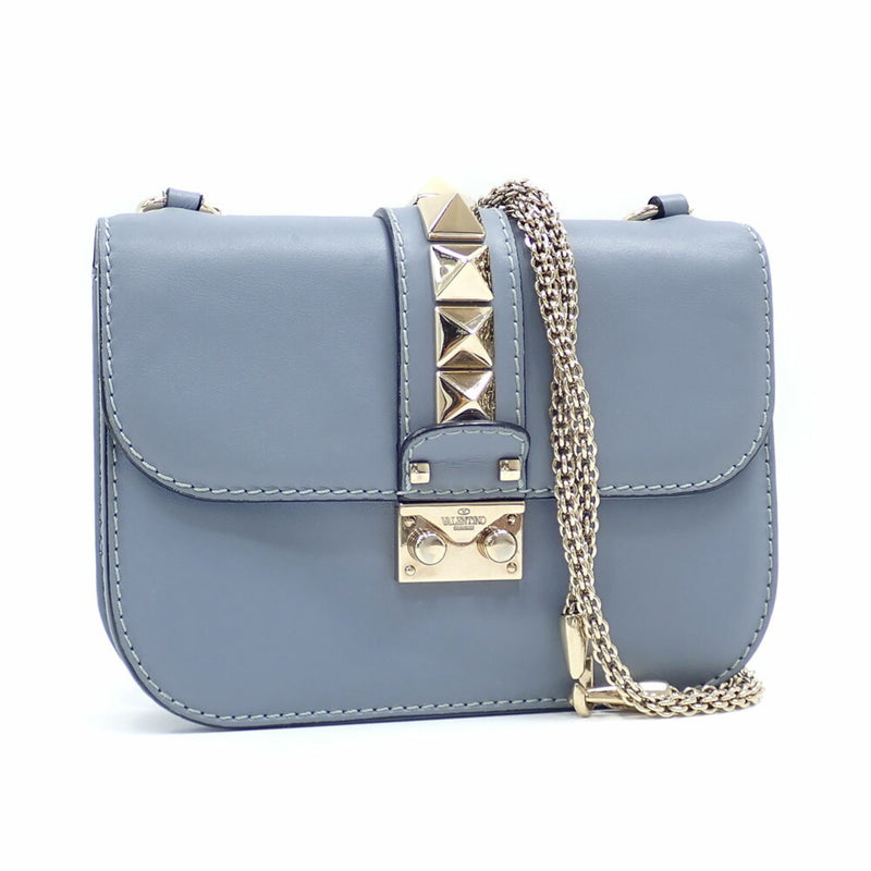 Valentino Garavani Light Blue Leather Shoulder Bag (Pre-Owned)