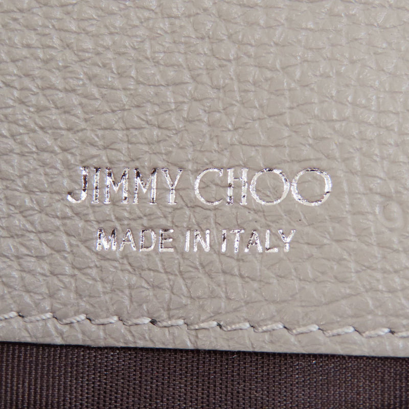 Jimmy Choo Gray Leather Long Wallet (Bi-Fold) (Pre-Owned)