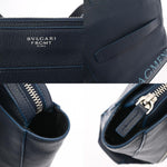 Bvlgari Dark Blue Leather Tote Bag (Pre-Owned)