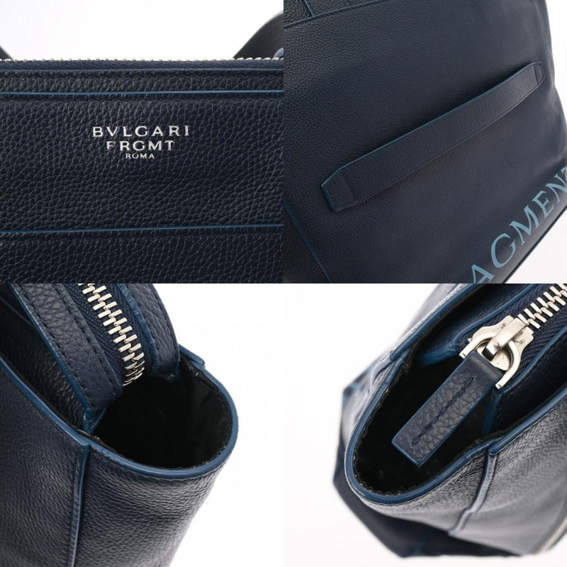 Bvlgari Dark Blue Leather Tote Bag (Pre-Owned)