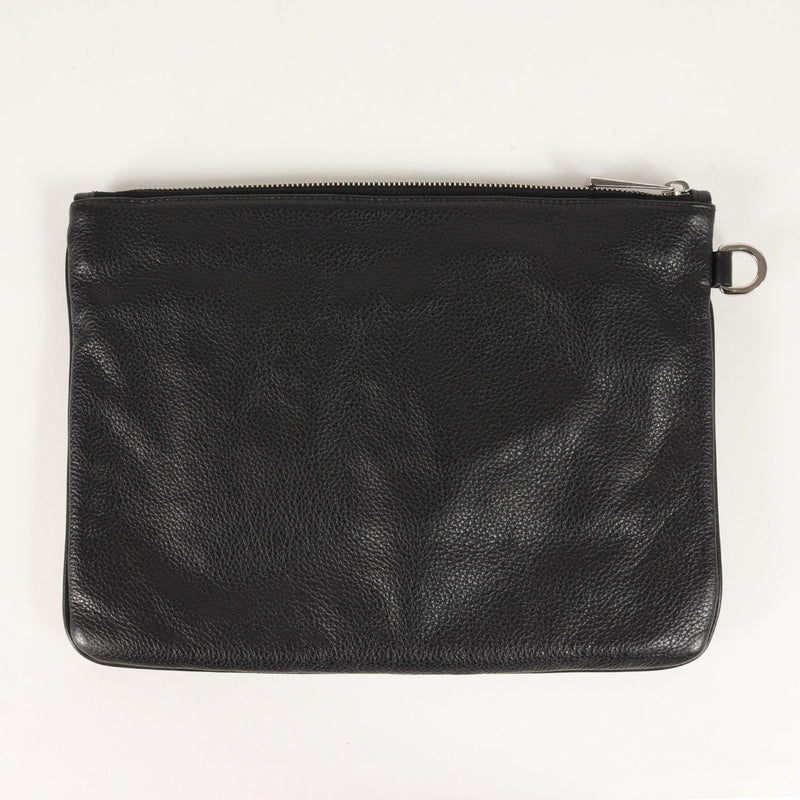 Jimmy Choo Black Leather Clutch Bag (Pre-Owned)