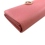 Bvlgari Pink Leather Long Wallet (Bi-Fold) (Pre-Owned)