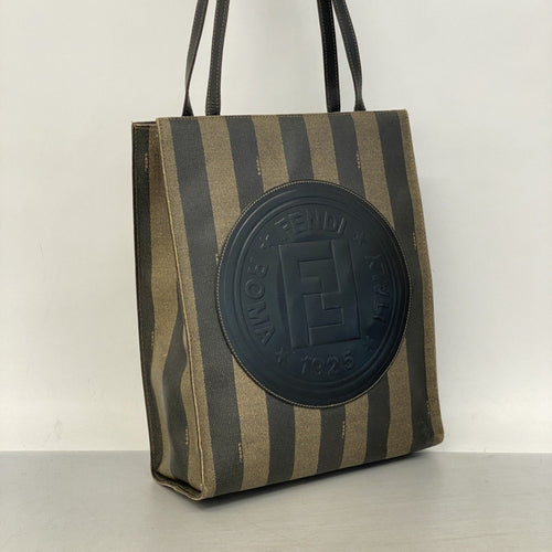 Fendi Black Brown Pvc Tote Bag (Pre-Owned)