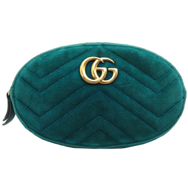 Gucci Gg Marmont Green Suede Fanny Pack (Pre-Owned)