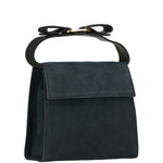 Salvatore Ferragamo Black Suede Leather Handbag (Pre-Owned)