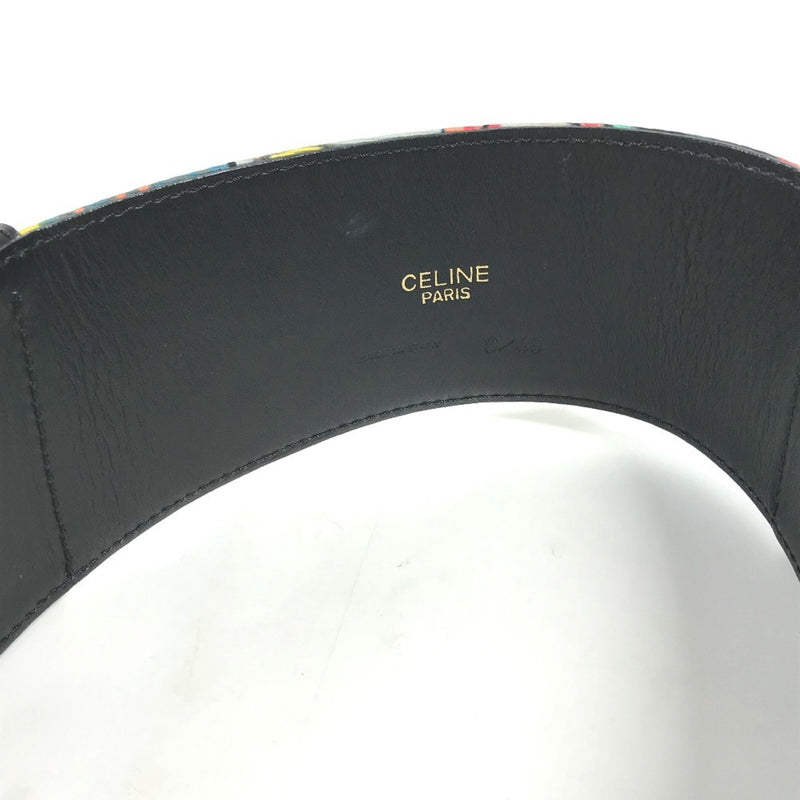 Celine Black Multi-Color Leather Silk Fanny Pack (Pre-Owned)