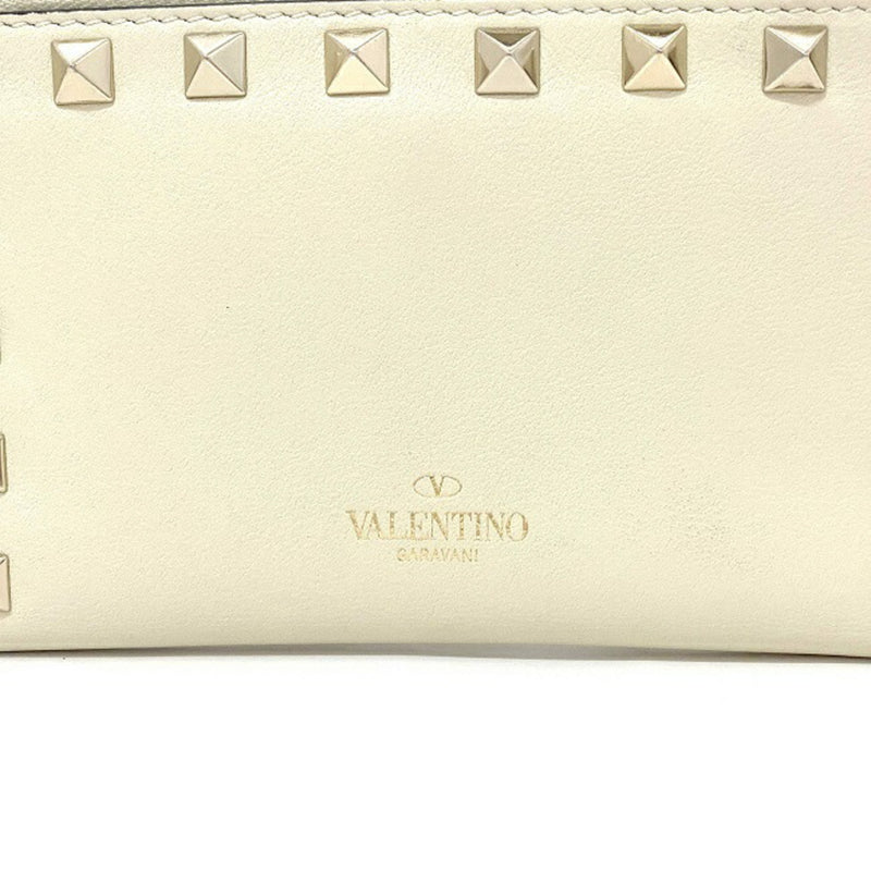 Valentino Garavani Beige Ivory Leather Wallet (Bi-Fold) (Pre-Owned)