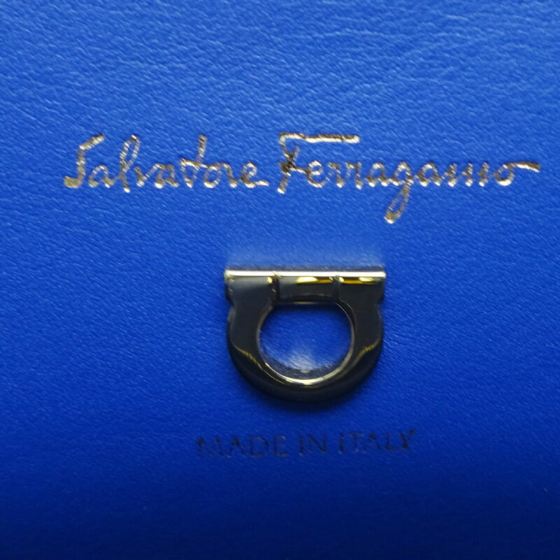 Salvatore Ferragamo Blue Leather Handbag Pouch (Pre-Owned)