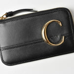 Chloé Black Leather Coin Purse/Coin Case