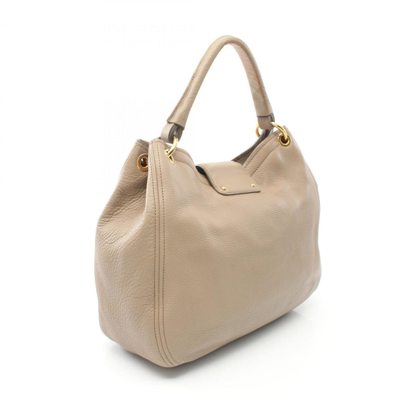 Miu Miu Beige Leather Shoulder Bag (Pre-Owned)