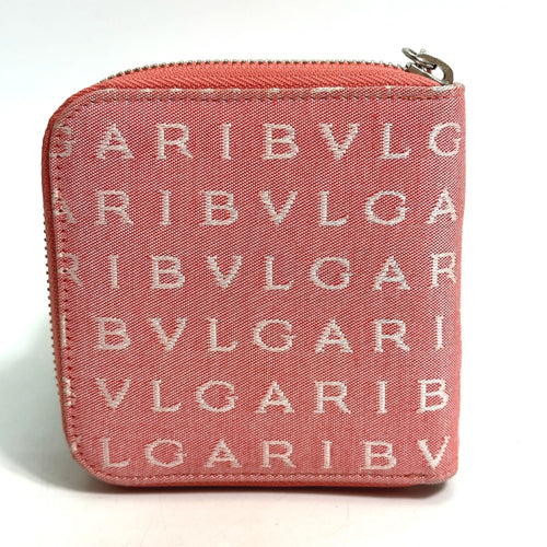 Bvlgari Pink Cloth Wallet (Bi-Fold) (Pre-Owned)