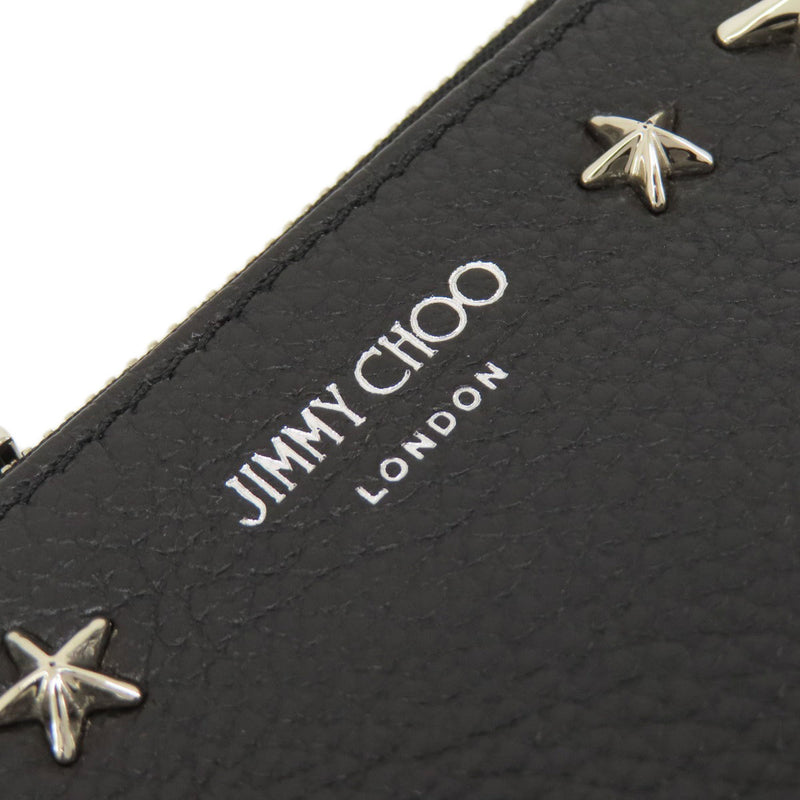 Jimmy Choo Black Leather Coin Purse/Coin Case (Pre-Owned)