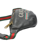 Gucci Black Leather Fanny Pack Pouch (Pre-Owned)