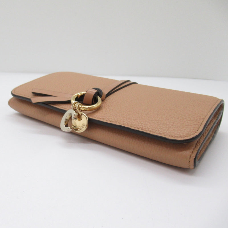 Chloé Brown Leather Long Wallet (Bi-Fold)