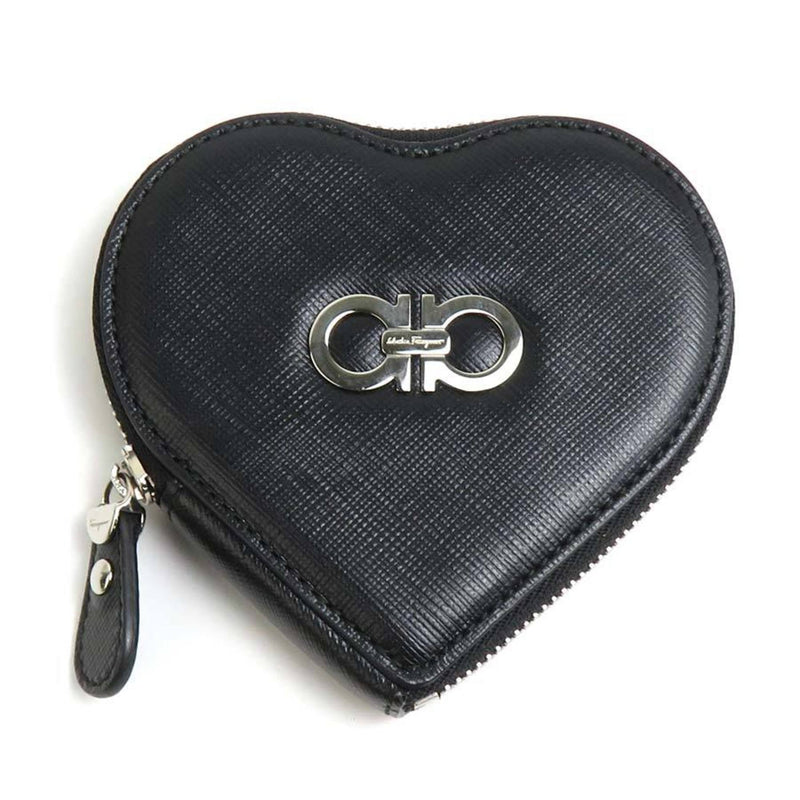 Salvatore Ferragamo Black Leather Coin Purse/Coin Case (Pre-Owned)