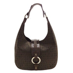 Bvlgari Dark Brown Canvas Shoulder Bag (Pre-Owned)