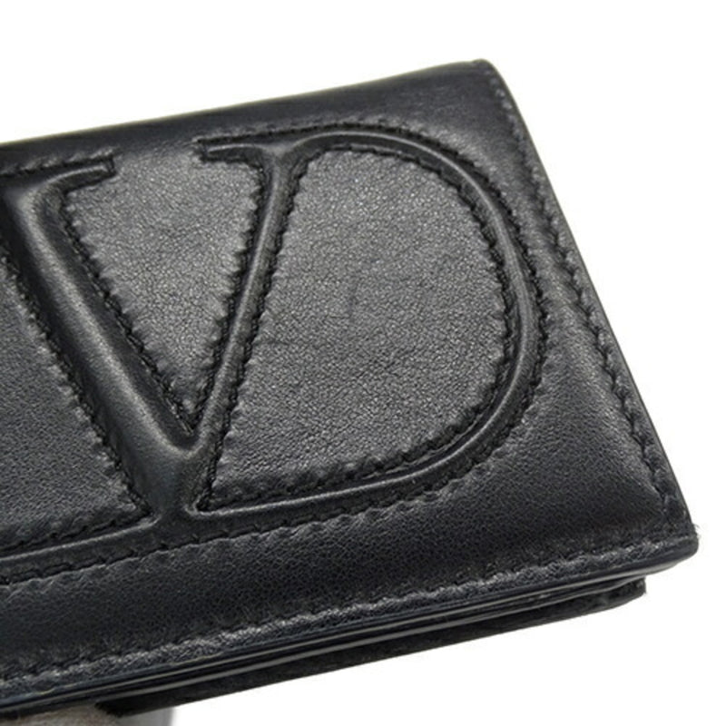 Valentino Garavani Black Leather Wallet (Bi-Fold) (Pre-Owned)