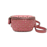 Valentino Garavani Pink Metal Leather Fanny Pack (Pre-Owned)