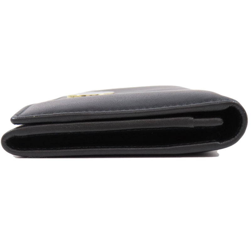 Bvlgari Black Leather Long Wallet (Bi-Fold) (Pre-Owned)