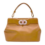 Bvlgari Camel Leather Handbag Shoulder Bag (Pre-Owned)