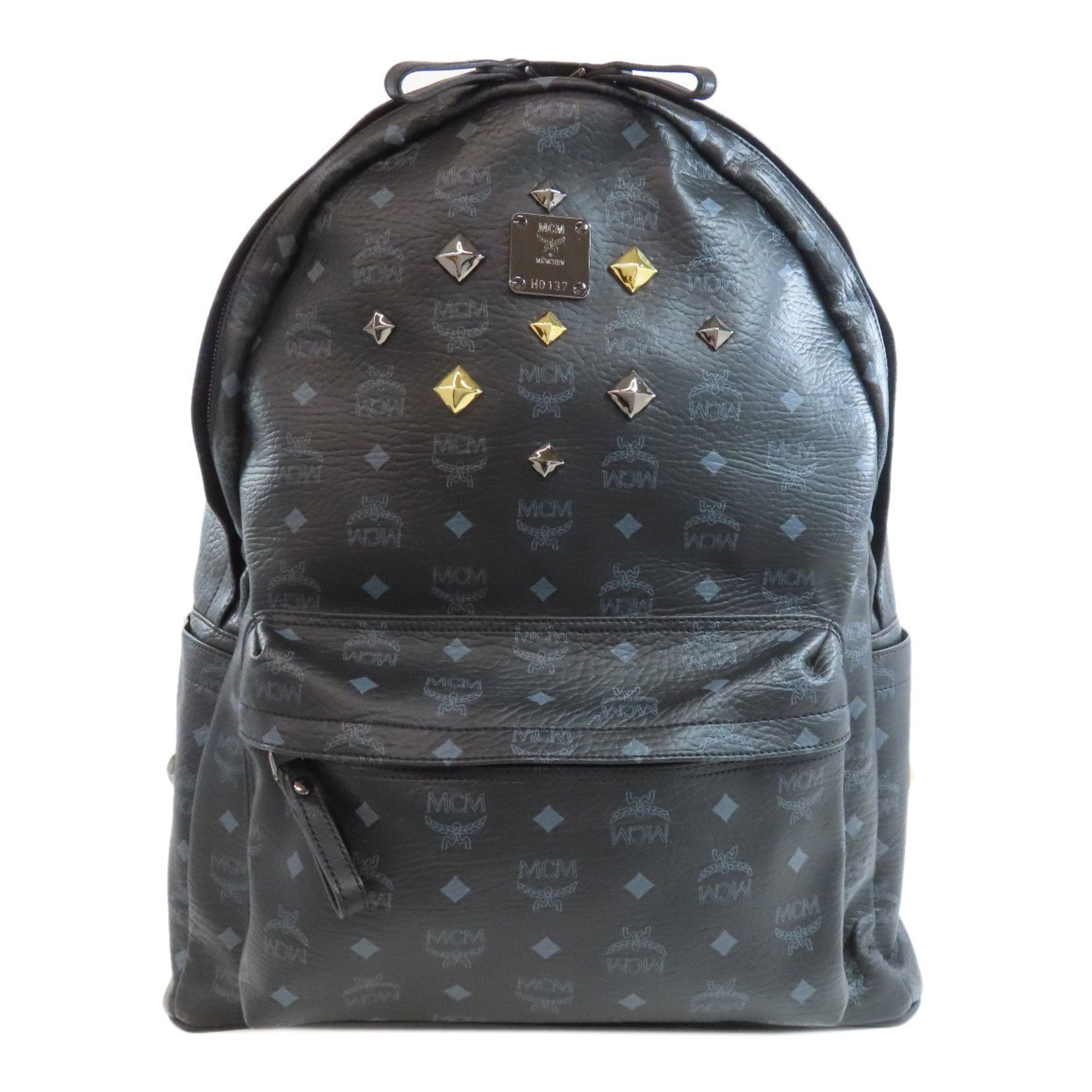 Mcm Black Leather Backpack (Pre-Owned)