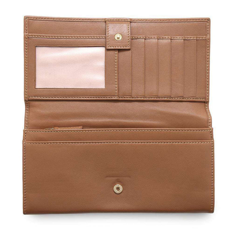 Bvlgari Brown Leather Long Wallet (Bi-Fold) (Pre-Owned)