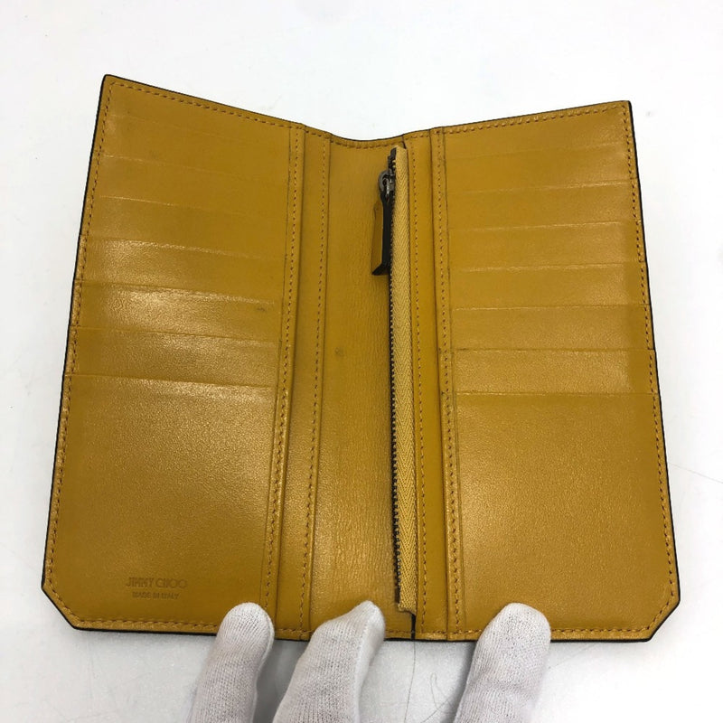 Jimmy Choo Yellow Leather Long Wallet (Bi-Fold) (Pre-Owned)