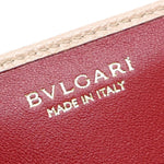 Bvlgari Beige Leather Long Wallet (Bi-Fold) (Pre-Owned)