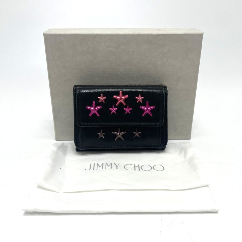 Jimmy Choo Black Leather Wallet (Tri-Fold) (Pre-Owned)