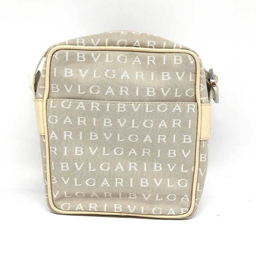 Bvlgari White Canvas Shoulder Bag (Pre-Owned)