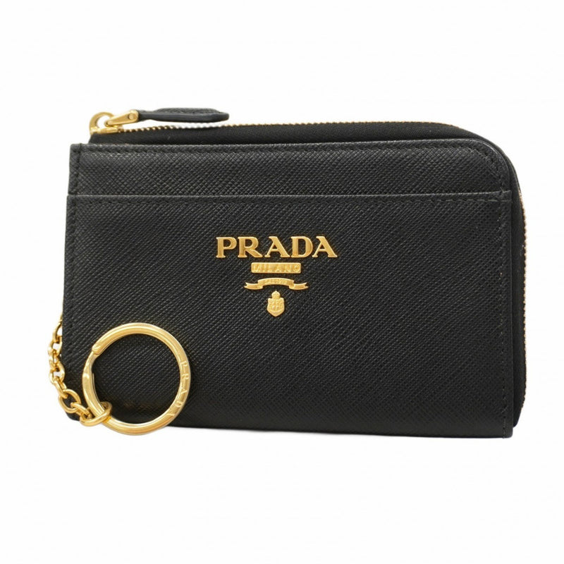 Prada Black Leather Coin Purse/Coin Case (Pre-Owned)