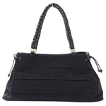 Salvatore Ferragamo Black Canvas Handbag (Pre-Owned)