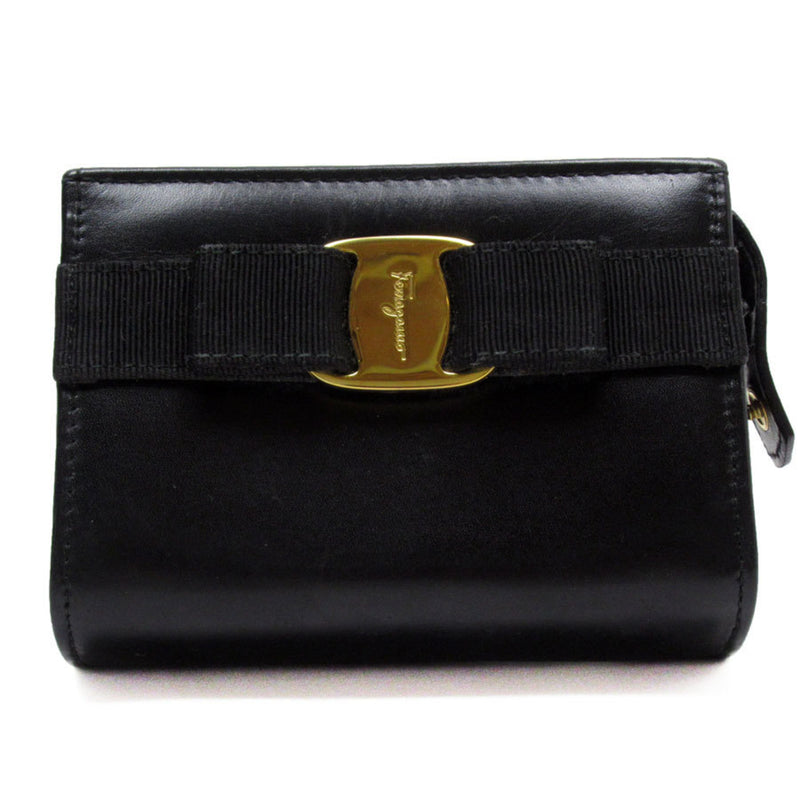 Salvatore Ferragamo Black Leather Pouch (Pre-Owned)