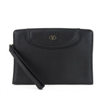 Valentino Garavani Black Leather Pochette (Pre-Owned)