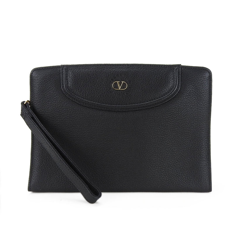 Valentino Garavani Black Leather Pochette (Pre-Owned)