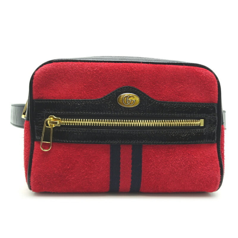 Gucci Red Color Suede Fanny Pack (Pre-Owned)