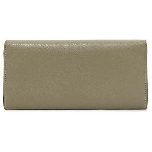 Fendi Beige Gold Leather Long Wallet (Bi-Fold) (Pre-Owned)