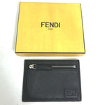 Fendi Black Leather Coin Purse/Coin Case (Pre-Owned)