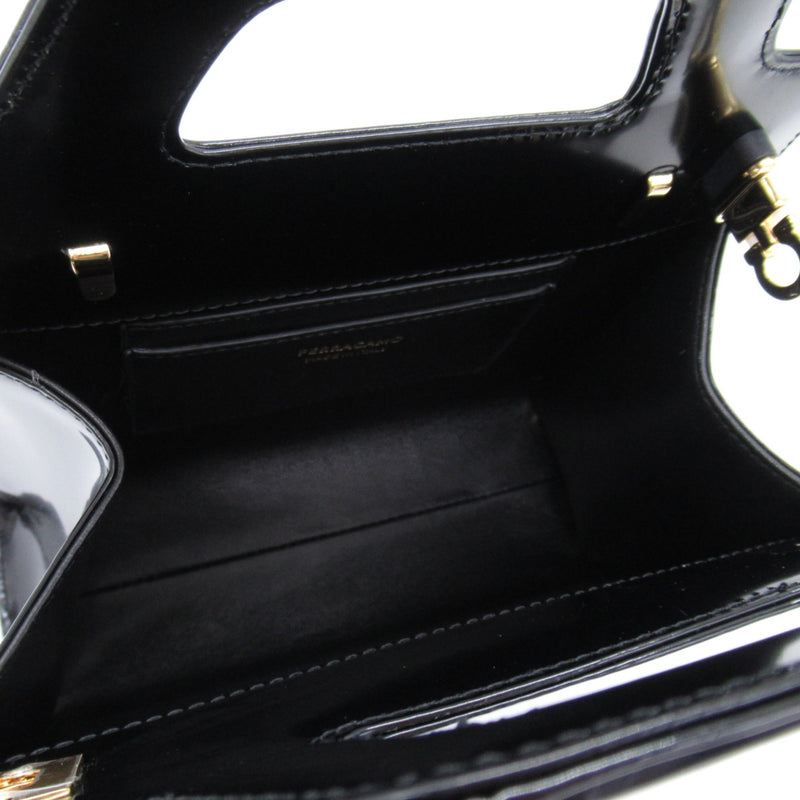 Salvatore Ferragamo Black Leather Shoulder Bag (Pre-Owned)