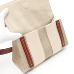 Chloé Beige Brown White Fabric Leather Fanny Pack