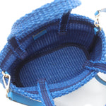 Jimmy Choo Blue Raffia Handbag Tote Bag (Pre-Owned)