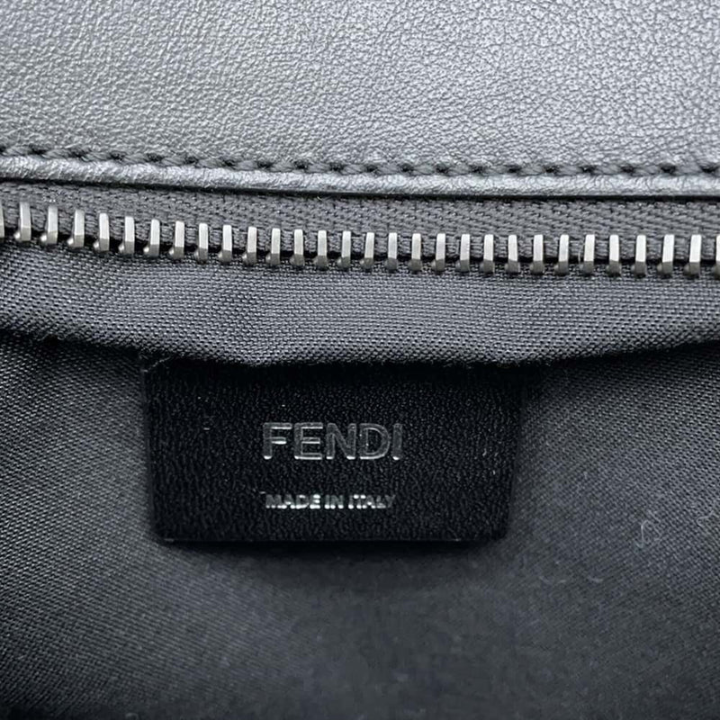 Fendi Black Leather Backpack Handbag (Pre-Owned)