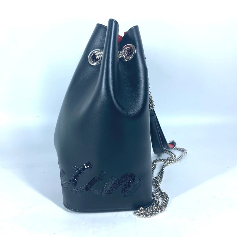 Christian Louboutin Black Spangles Leather Backpack (Pre-Owned)