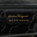 Salvatore Ferragamo Black Leather Handbag Shoulder Bag (Pre-Owned)